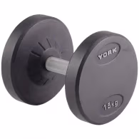 Гантель 15 кг YORK Pro-Style Rubber Dumbbell