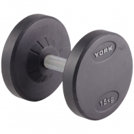 Гантель 15 кг YORK Pro-Style Rubber Dumbbell thumbnav 1