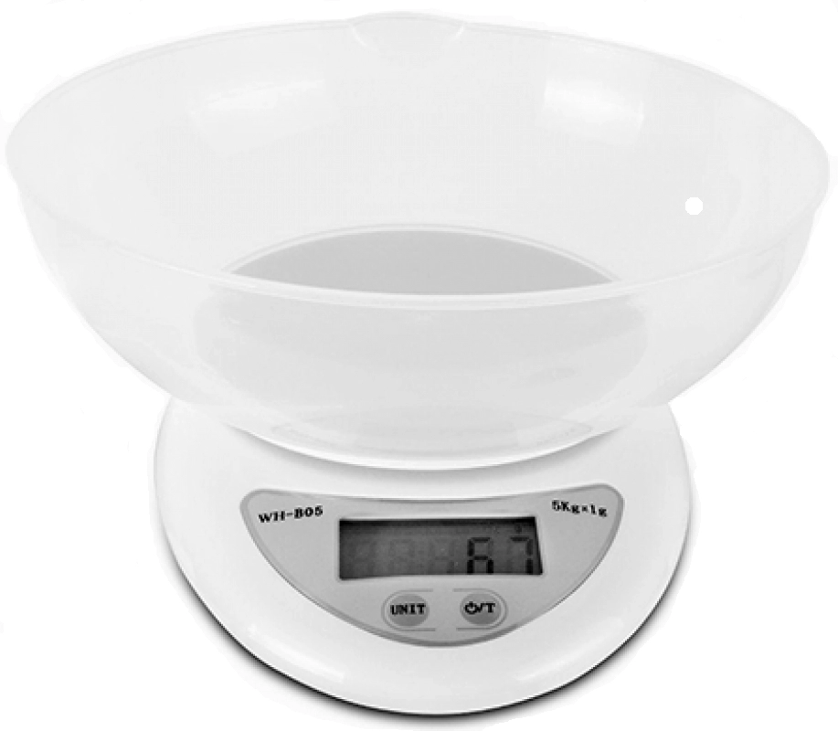 Кухонные весы Electronic B005, 5 кг, Белый
