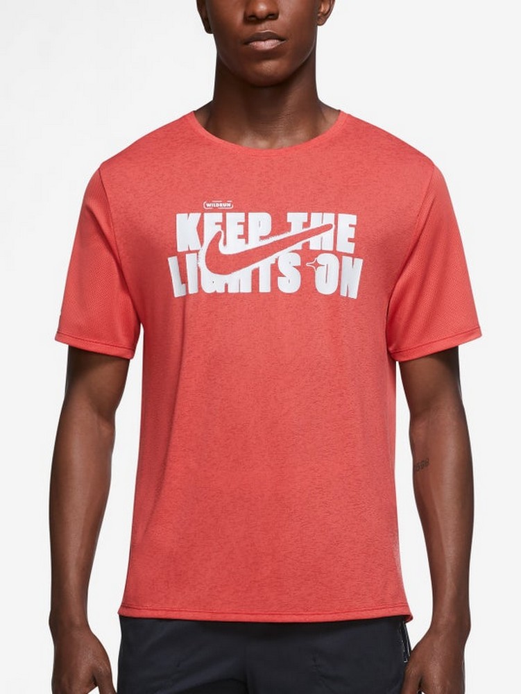 Tricou bărbătesc Nike M NK DF WR MILER GX SS L Rosu photo 3