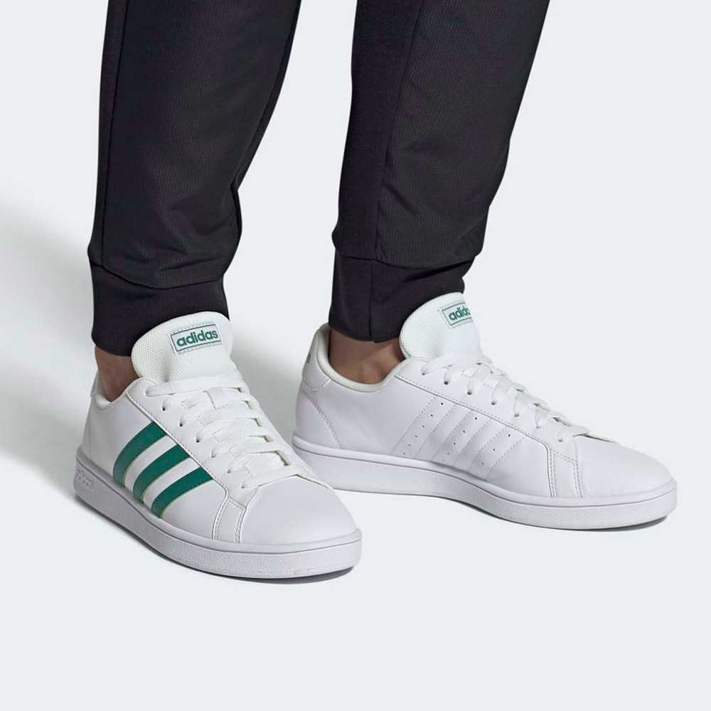 Incaltaminte Sport Adidas GRAND COURT BASE pt Barbati / 40.5 / Alb-verde photo 3
