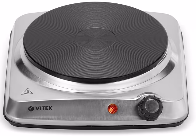 Plita de masa electrica Vitek VT3705, 1 arzatoare, 1500 W, Argintiu