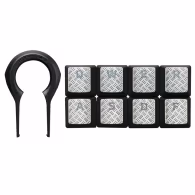 HYPERX FPS & MOBA Gaming Keycaps Upgrade Kit, US, Titanium, Textured for grip and coated for protection, HyperX keycap removal tool included