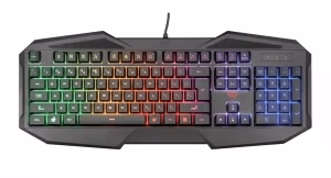 Trust Gaming GXT 830-RW Avonn Keyboard, RU, 12 direct-access media keys, Anti-Ghosting, Gaming mode, USB, Black