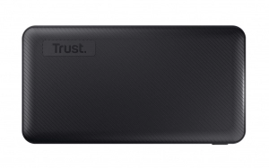10000mAh Powerbank - Trust Primo Eco, Black, Fast-charge with maximum speed via USB-C (15W) or USB-A (12W). Charging speed varies between devices
