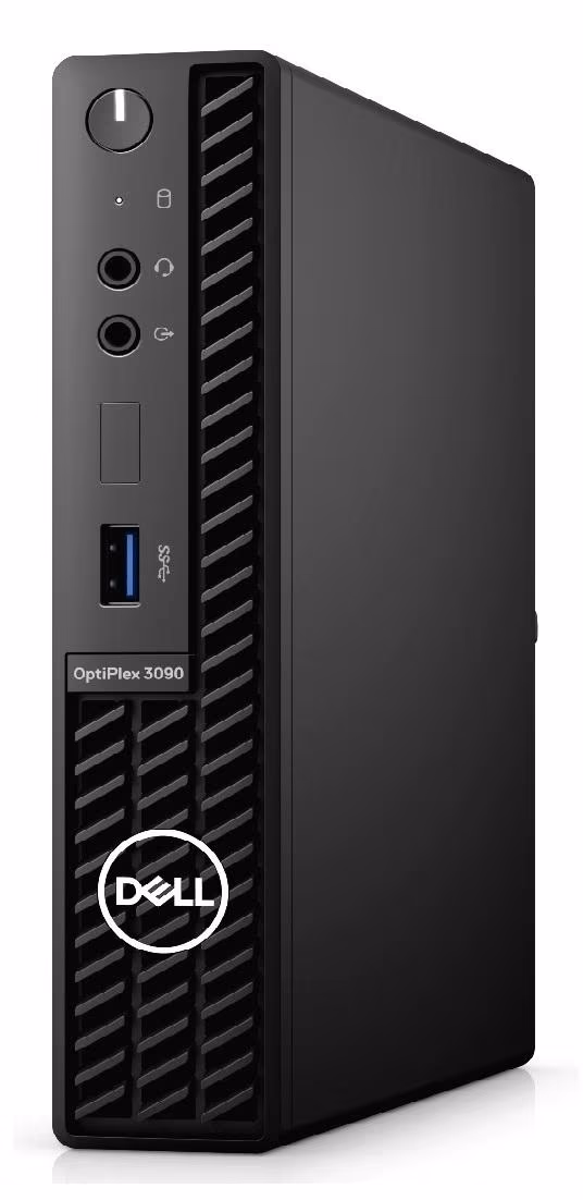 DELL OptiPlex 3000 MFF lntel® Core® i3-12100T, 8GB (1X8GB) DDR4, M.2 256GB PCIe NVMe SSD, Intel Integrated Graphics, TPM, Intel WiFi6 AX201 2x2+BT5.2, USB mouse MS116, USB KB216, 65W Adapter, Windows11Pro, 3Y Warranty, Black. 