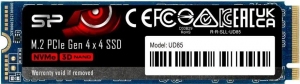 M.2 NVMe SSD 250GB Silicon Power UD85, Interface:PCIe4.0 x4 / NVMe1.4, M2 Type 2280 form factor, Sequential Reads 3300 MB/s / Writes 1300 MB/s, MTBF 1.5mln, HMB, ECC, SLC Cache, E2E Data Protection, LDPC, Phison E21T, 3D NAND TLC thumbnav 1