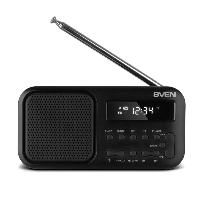 Boxa portabila SVEN SRP-50 Black / 3W / Bluetooth / FM/AM/SW Radio photo 2