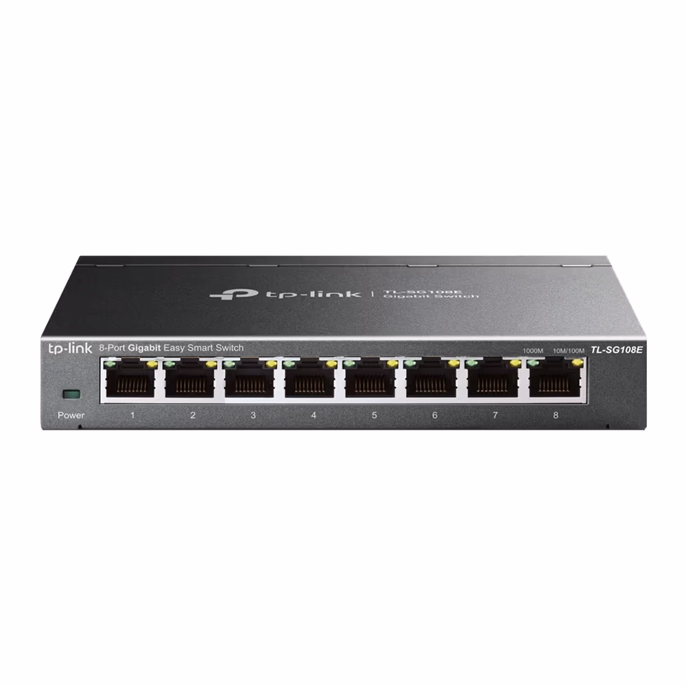 Коммутатор TP-LINK TL-SG108E / 8 port / Gigabit / RJ45 / steel case 