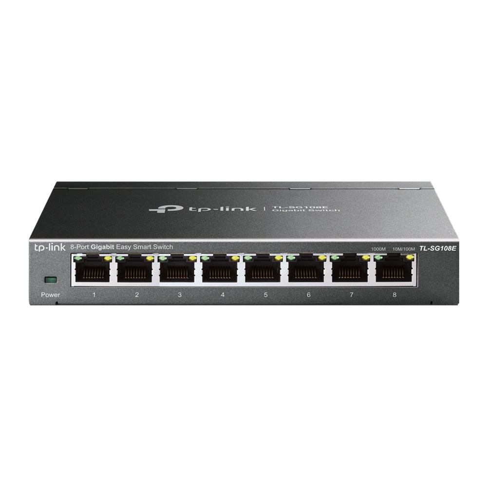 Switch TP-LINK TL-SG108E / 8 port / Gigabit / RJ45 / steel case photo 1