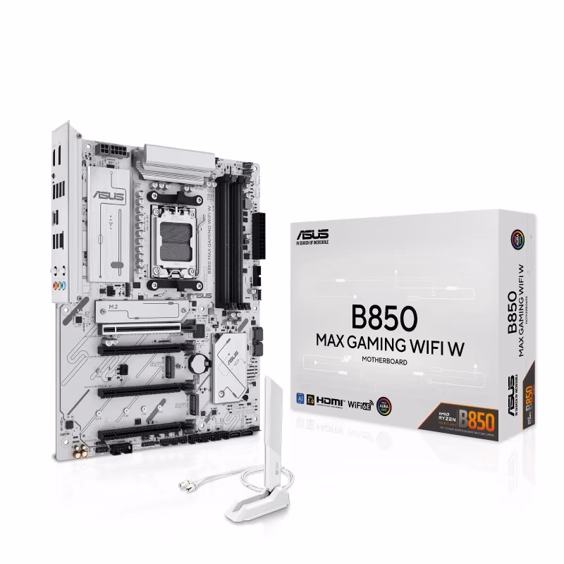 Материнская плата ASUS B850 MAX GAMING WIFI W/ AM5 / B850 / DDR5 / ATX