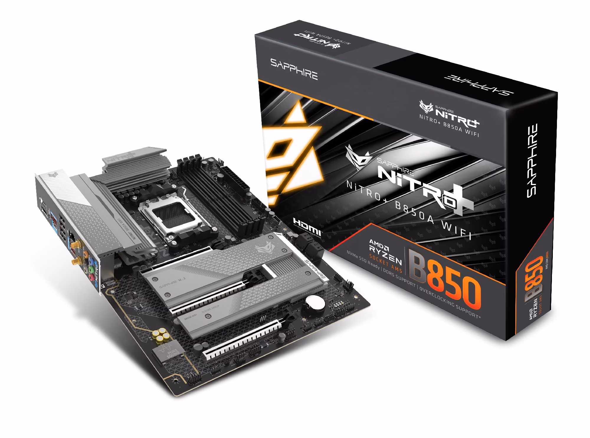 Материнская плата SAPPHIRE NITRO+ B850A WIFI 7/ AM5 / B850 / DDR5 / ATX