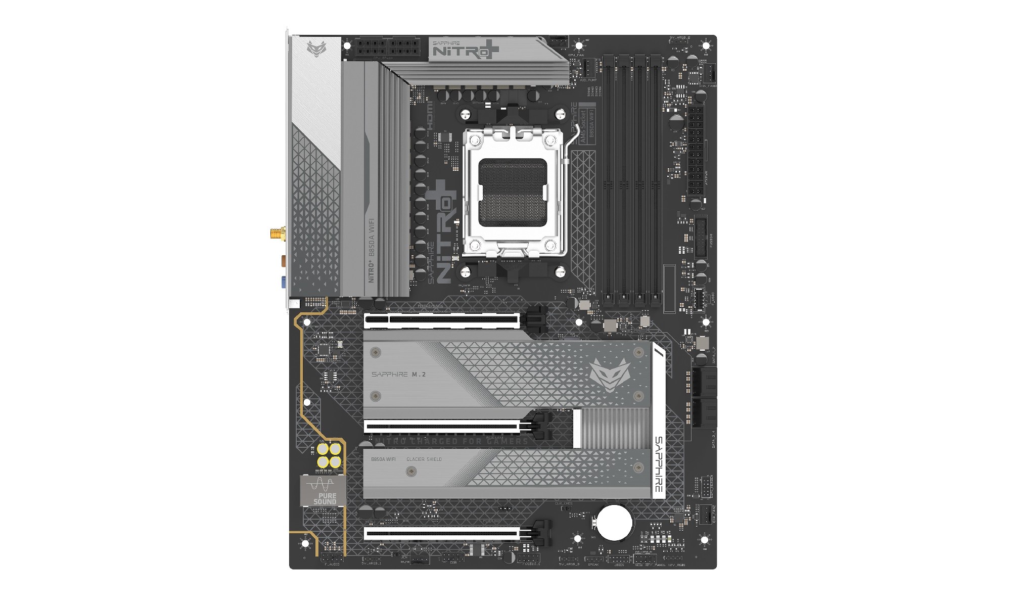 Материнская плата SAPPHIRE NITRO+ B850A WIFI 7/ AM5 / B850 / DDR5 / ATX photo 2