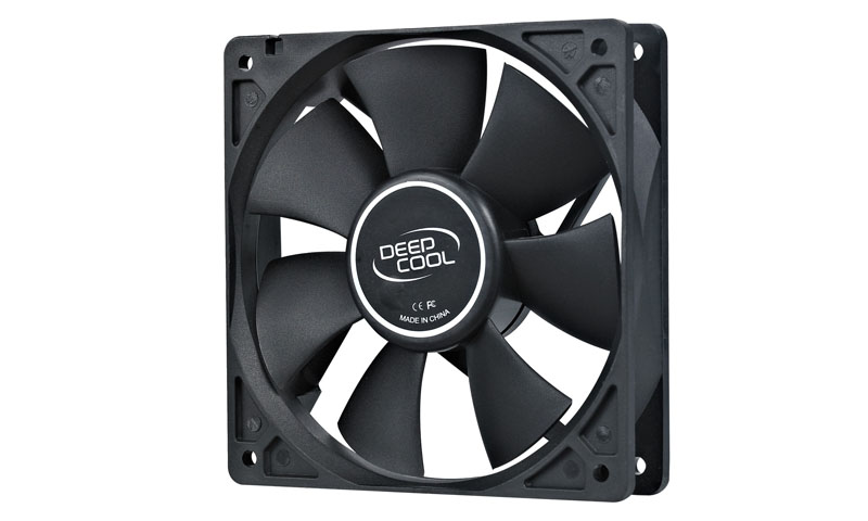 120mm Case Fan - DEEPCOOL ”XFAN 120” Fan, 120x120x25mm, 1300rpm, <25dBa, 44.7CFM, Hydro Bearing, Big 4Pin and 3Pin Molex, Black photo 1