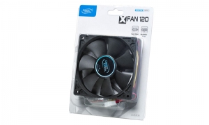 120mm Case Fan - DEEPCOOL ”XFAN 120” Fan, 120x120x25mm, 1300rpm, <25dBa, 44.7CFM, Hydro Bearing, Big 4Pin and 3Pin Molex, Black thumbnav 3
