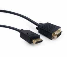 Cable DP-VGA - 1.8m - Cablexpert CCP-DPM-VGAM-6, 1.8m, DisplayPort (male) to VGA (male) adapter cable, Black thumbnav 1