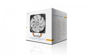 DEEPCOOL Cooler  "GAMMAXX 400 V2 RED", Socket Intel LGA1700/1200/1151/1150/1155 & AM5/AM4/AM3/FM2, up to TDP 180W, 120х120х25mm, PWM Fan with RED LED, 500~1650rpm, <27.8 dBA, 64.5CFM, 4 pin, PWM, Hydro Bearing, 4x 6mm Cooper heatpipes direct contact thumbnav 6