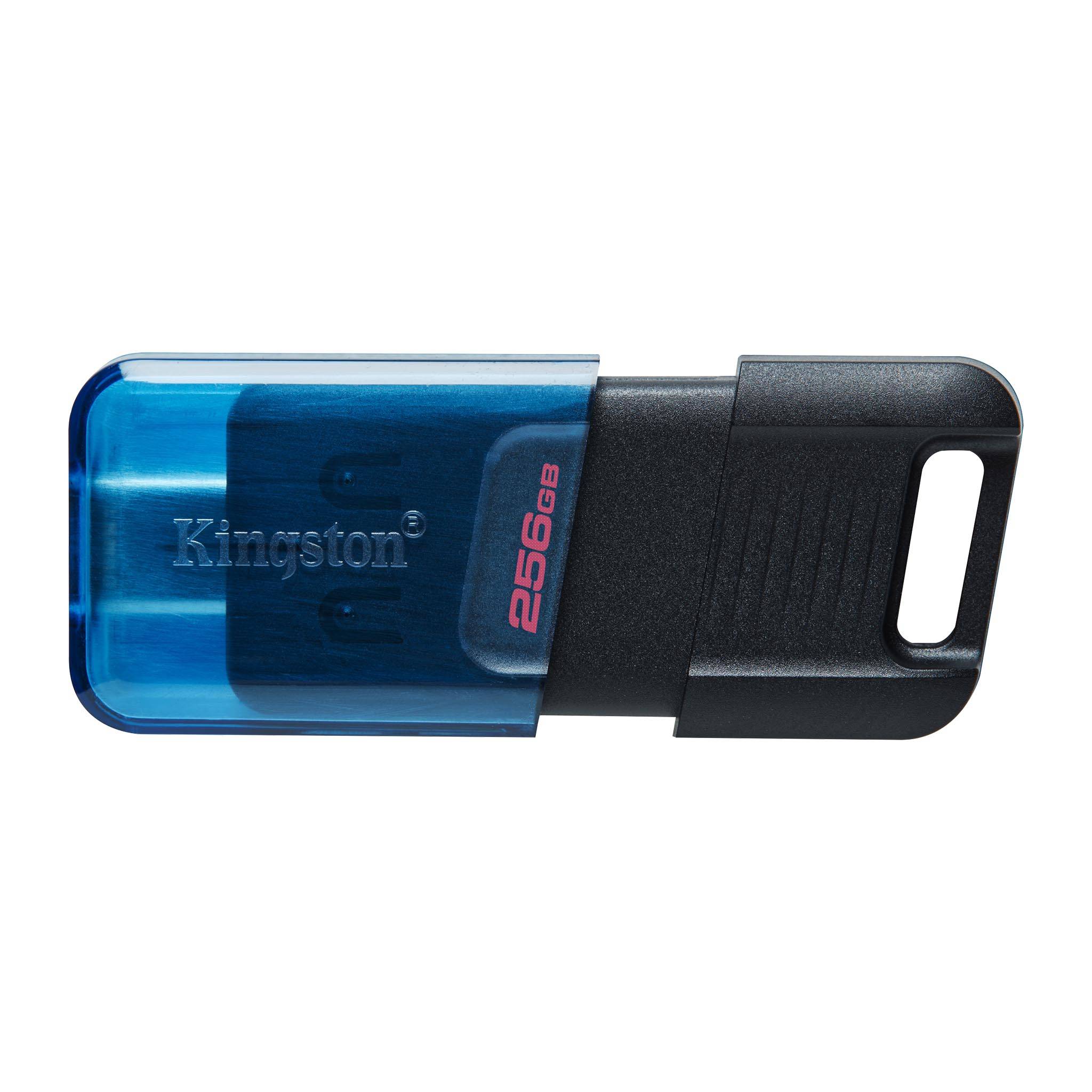 Флеш-накопитель USB-С3.2 Kingston DataTraveler 80M 256ГБ, Black/Blue photo 1