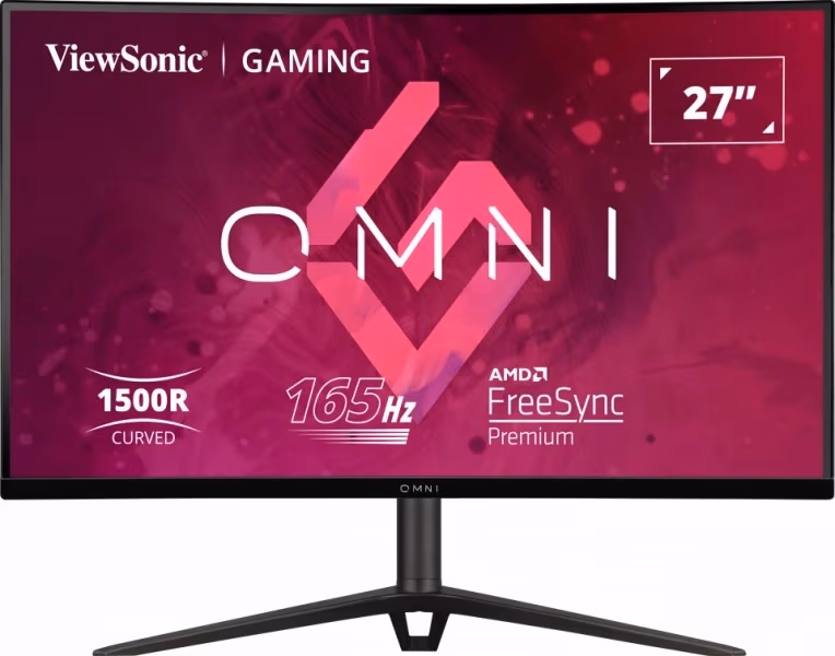 27.0” Monitor Gaming VIEWSONIC VX2718-2KPC-MHDJ/ 2K/ Curved/ 1ms/ 165Hz/ Black