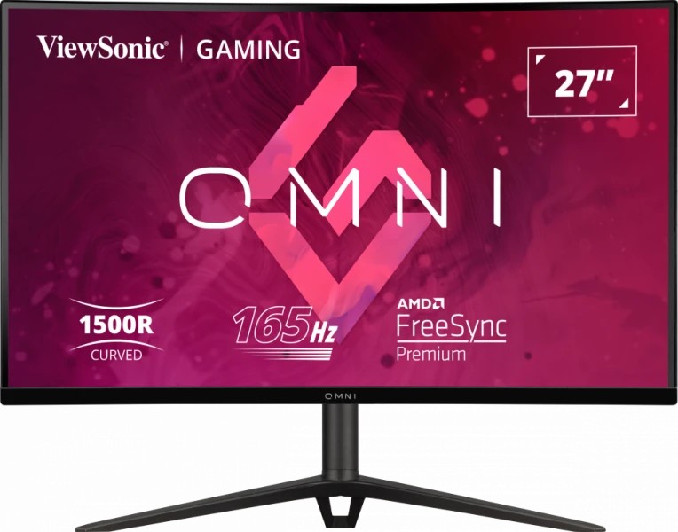 27.0” Monitor Gaming VIEWSONIC VX2718-2KPC-MHDJ/ 2K/ Curved/ 1ms/ 165Hz/ Black photo 1