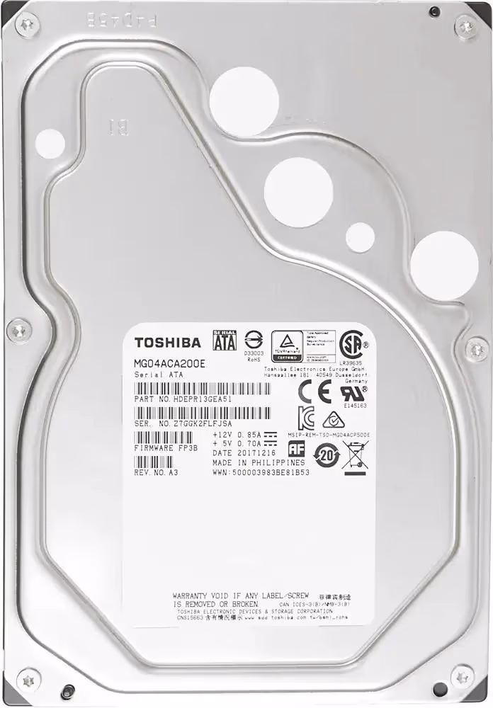 3.5” HDD Toshiba MG04ACA200E Enterprise Capacity / 4.0TB/ 7200rpm/ 128MB 