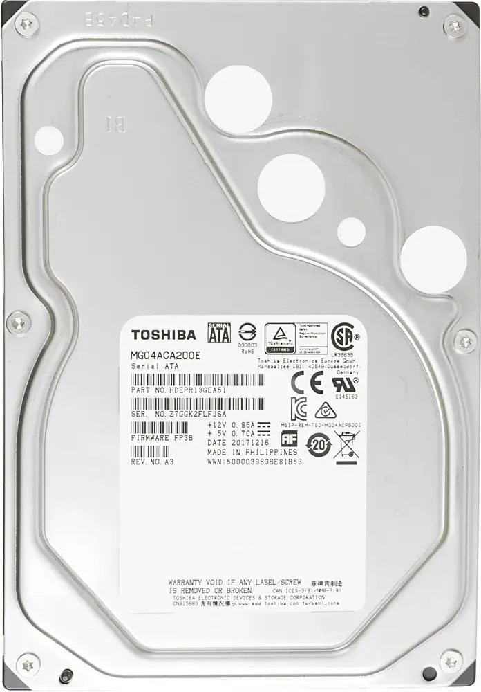 3.5” HDD Toshiba MG04ACA200E Enterprise Capacity / 4.0TB/ 7200rpm/ 128MB photo 1
