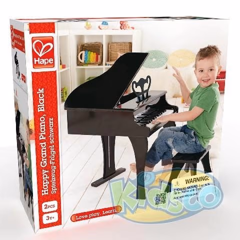 Hape E0320A Happy Grand Piano,Black