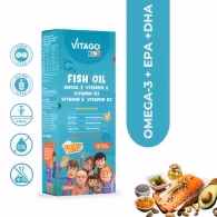 Витамин Vitago Kids Fish Oil / Omega-3, EPA, DHA / 150ml Сироп 