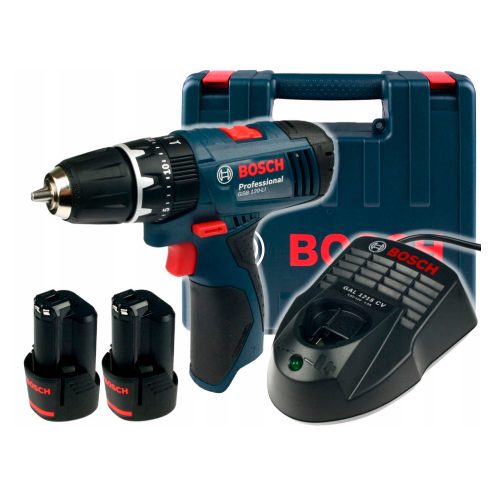 Surubelnita cu acumulator litiu-ion Bosch GSB 120Li 2x1.5Ah, 06019F3006 photo 3