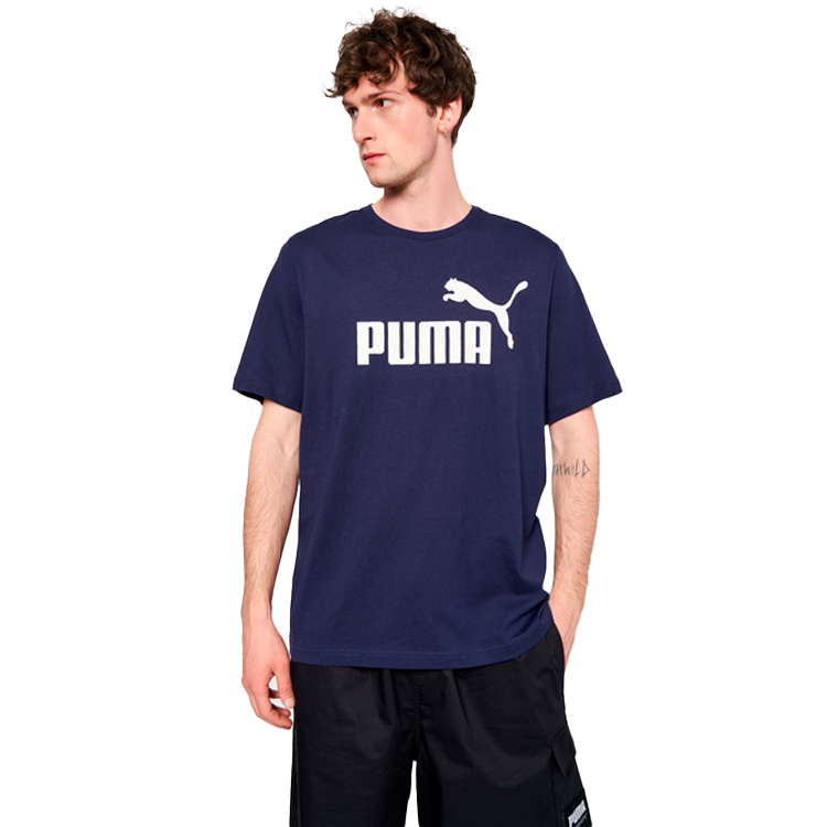 Футболка мужская Puma ESS Logo Tee S Синий photo 3