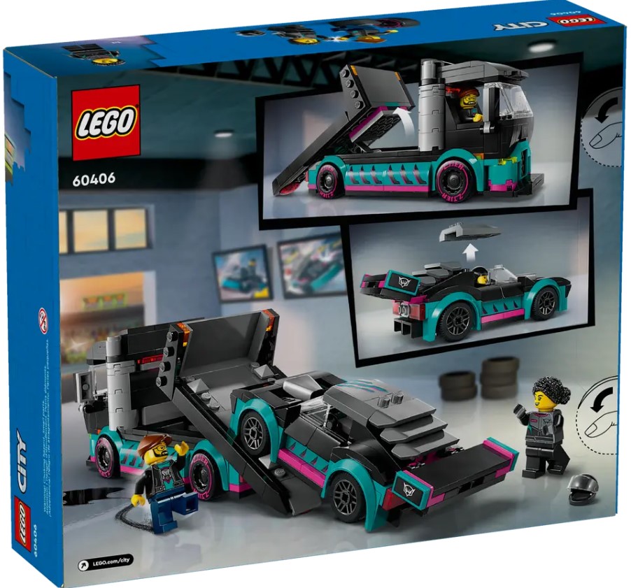 Конструктор Lego City Race Car and Car Carrier Truck 60406  от 6+ лет photo 1