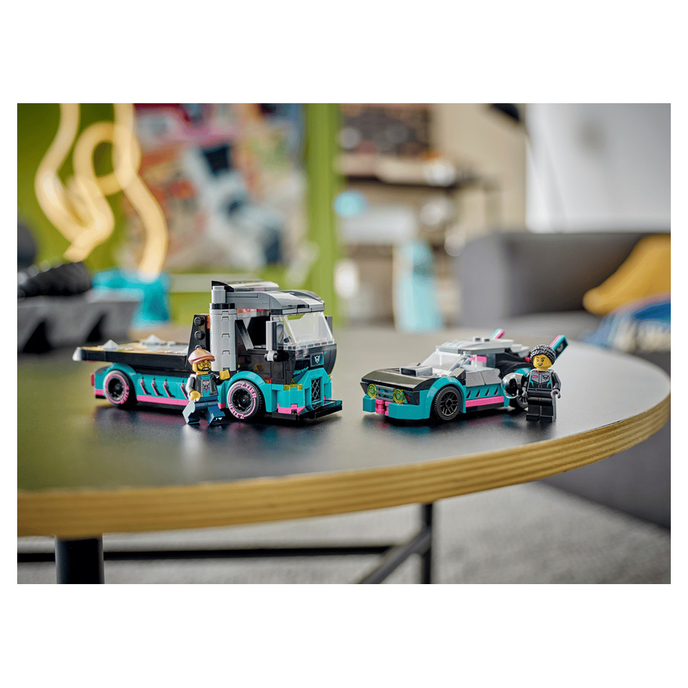 Constructor Lego City Race Car and Car Carrier Truck 60406 de la 6+ ani photo 11