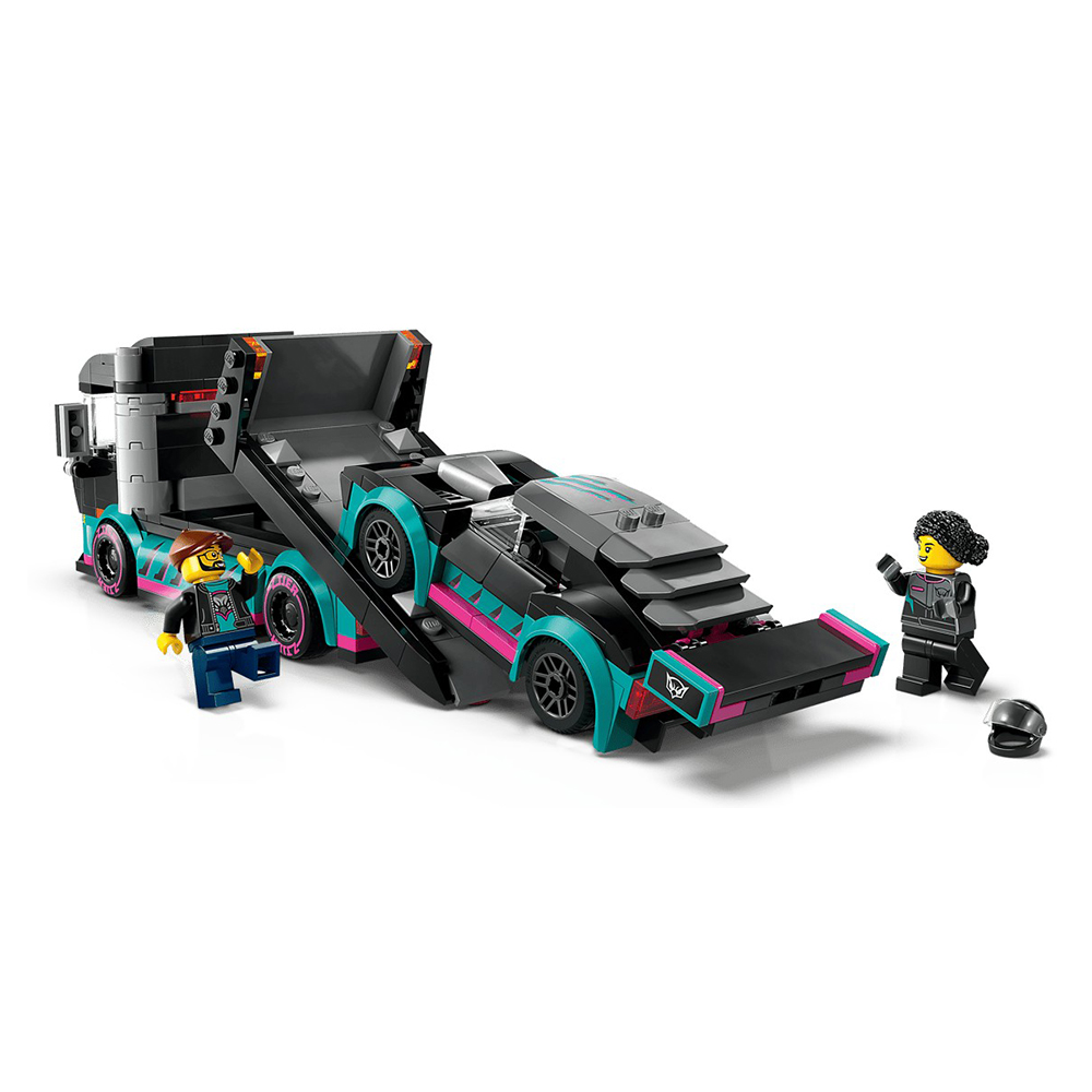 Constructor Lego City Race Car and Car Carrier Truck 60406 de la 6+ ani photo 4