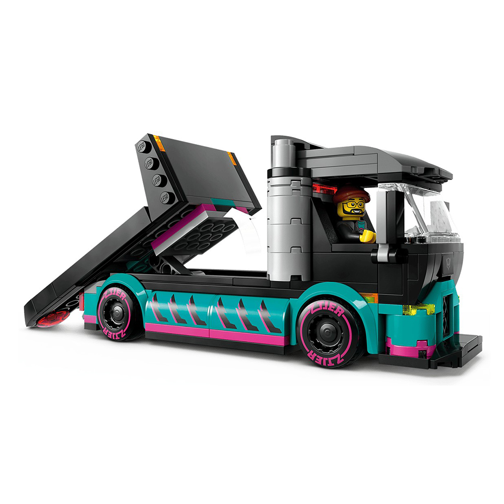 Constructor Lego City Race Car and Car Carrier Truck 60406 de la 6+ ani photo 7