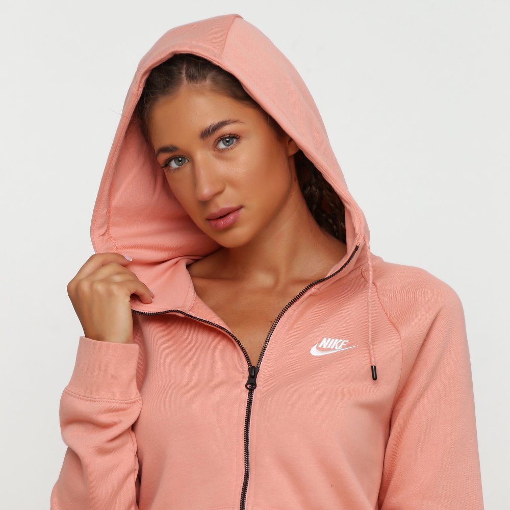 Hanorac Nike ESSNTL HOODIE FZ FLC / Femei / L / Roz photo 4