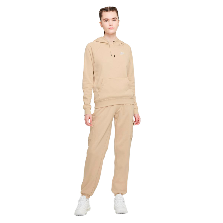 Hanorac Nike W NSW ESSNTL HOODIE PO FLC L Bej Femei photo 4