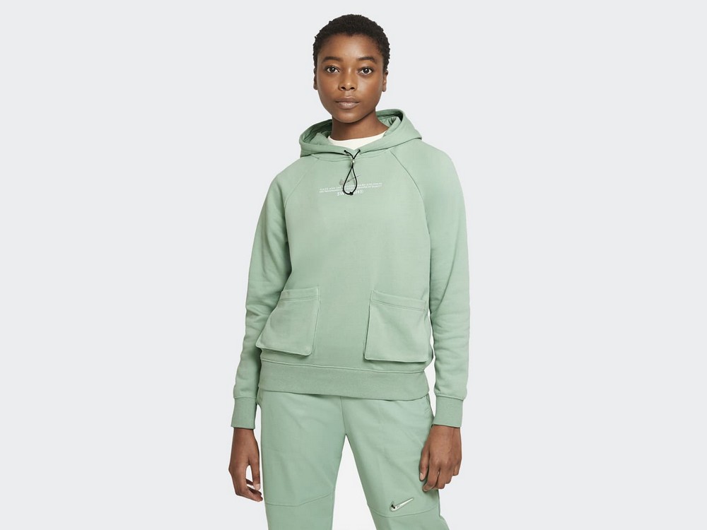 Hanorac Nike W NSW SWSH HOODIE FT L Verde Femei photo 2