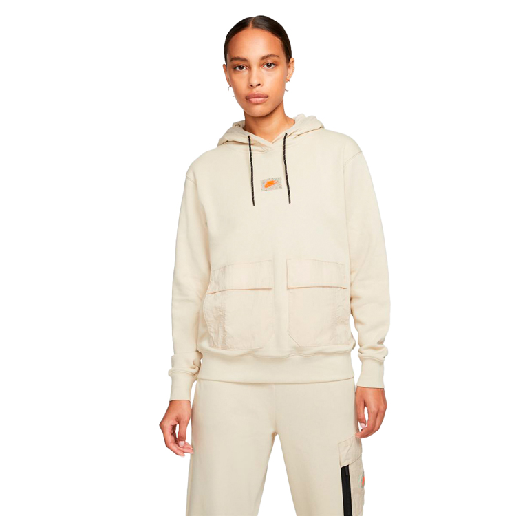 Hanorac Nike W NSW FLC PO HOODIE SU M Bej Femei photo 6