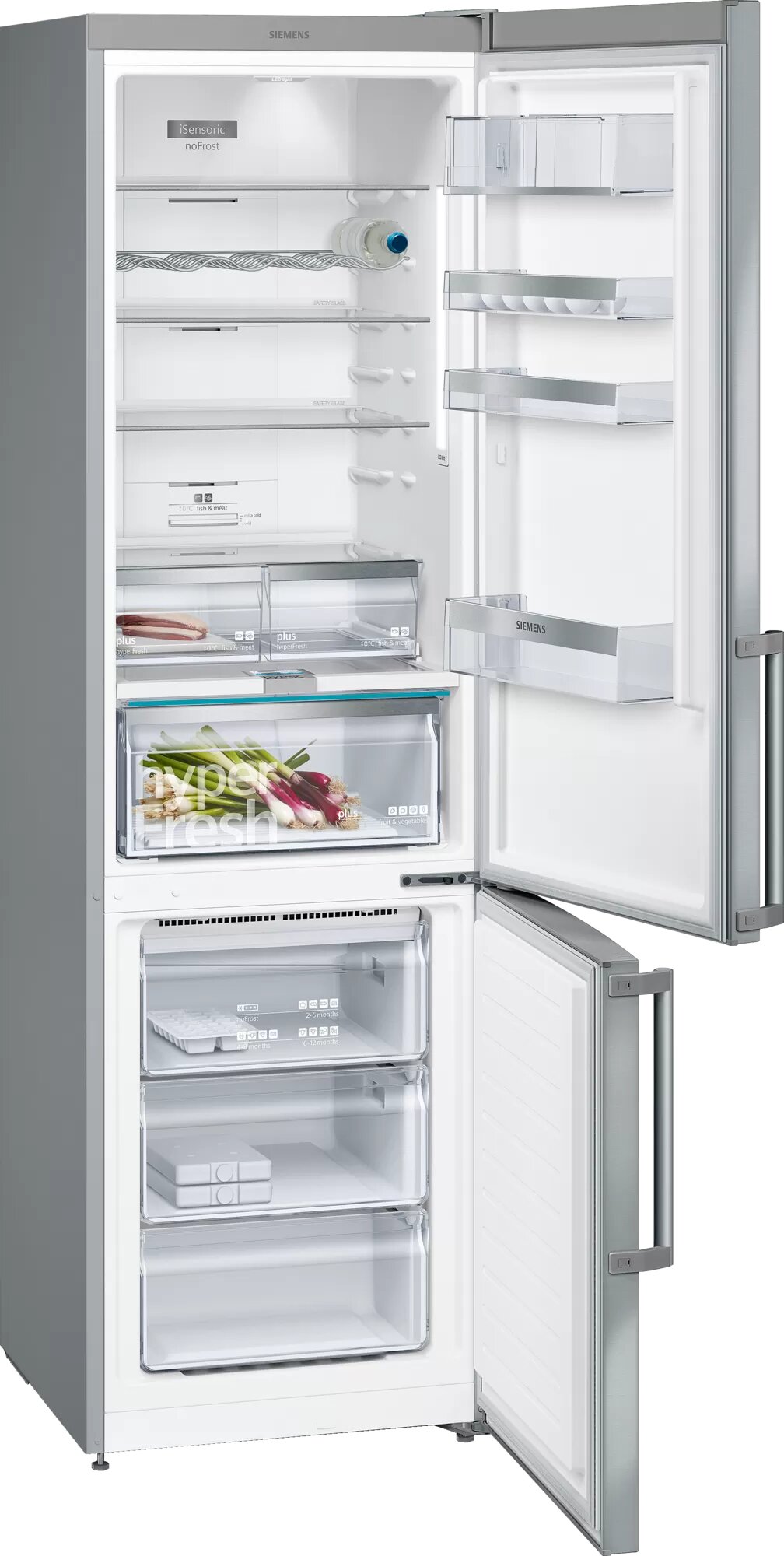 Frigider cu doua usi Siemens KG39NAI306 / 366 l / 203 cm / F / Gri photo 2