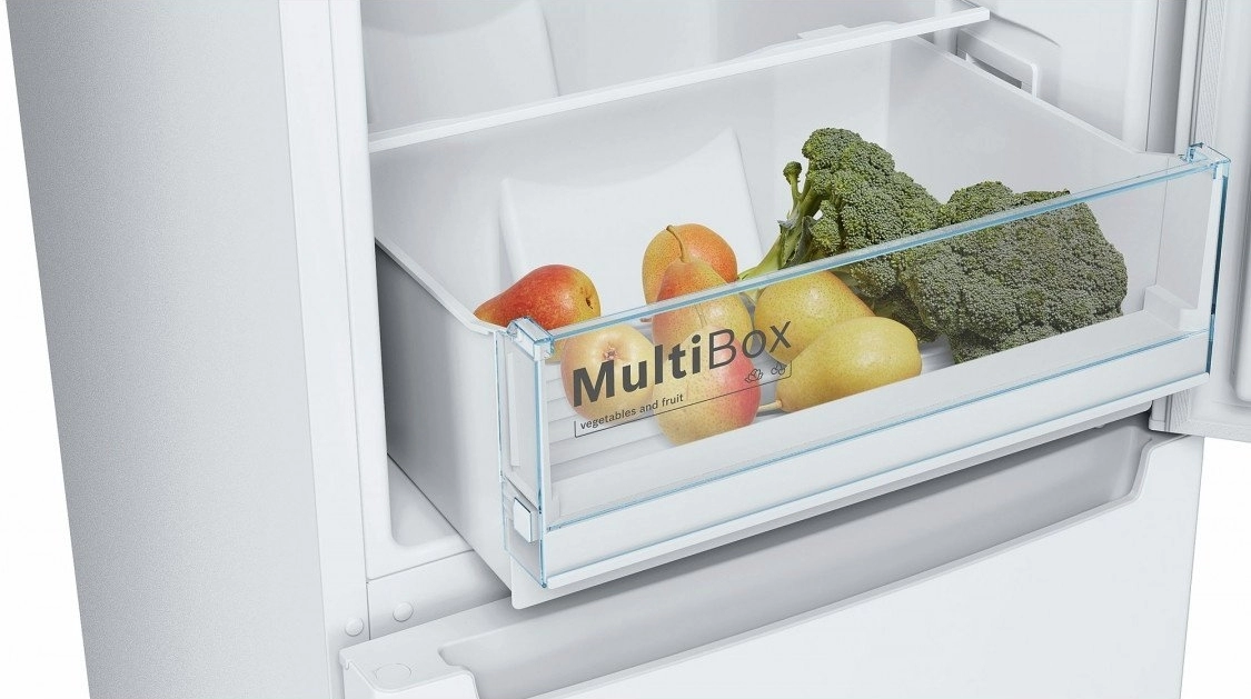 Холодильник с нижней морозильной камерой Bosch KGN33NW206, 306 л, 176 см, A+, Белый