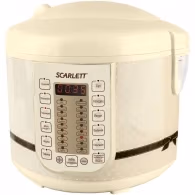 Мультиварка Scarlett SCMC410S06, 5 л, 900 Вт, Белый с бежевым