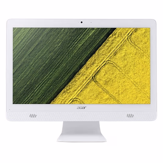 All-in-One PC - 19.5" ACER Aspire C20-720 HD+ +Win10 (DQ.B6XME.002) Intel® Celeron® J3060 up to 2.48 GHz, 4GB DDR3 RAM, 500GB HDD, DVDRW, Card Reader, Intel® HD 400 Integrated Graphics, Wi-Fi/BT, Gigabit LAN, 45W PSU, Win 10 Ru, KB/MS, White 
