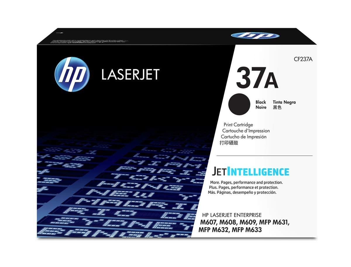 HP 37A Black Original LaserJet Toner Cartridge (11000 pages), Compatible with M607, M608, M609 Printer Series, M631, M632 MFP Series photo 1