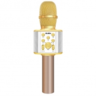 SVEN MK-950, Microphone for karaoke, white-gold (6W, Bluetooth, microSD, 1200mA*h) thumbnav 1