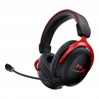 Wireless headset HyperX Cloud II Wireless, Black/Red, Frequency response: 15Hz–20,000 Hz, Battery life up to 30h, USB 2.4GHz Wireless Connection, Up to 20 meters, 7.1 Surround Sound, Customizable onboard controls thumbnav 1