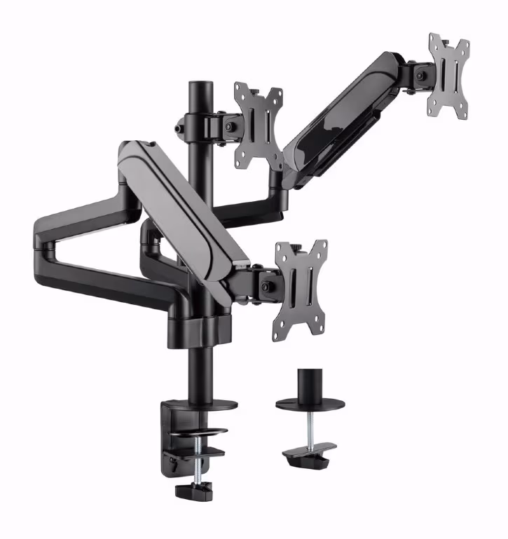 Suport reglabil pentru 3 monitoare cu montare pe birou  (rotativ)  13”-27”, Gembird MA-DA3-01 