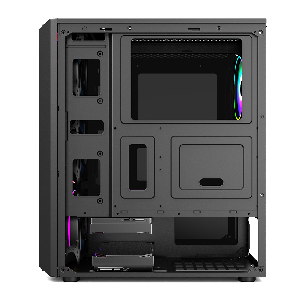Carcasa Gaming 1STPLAYER RB-4 / no PSU / Side-Window / 1x120mm / ATX / Black photo 6