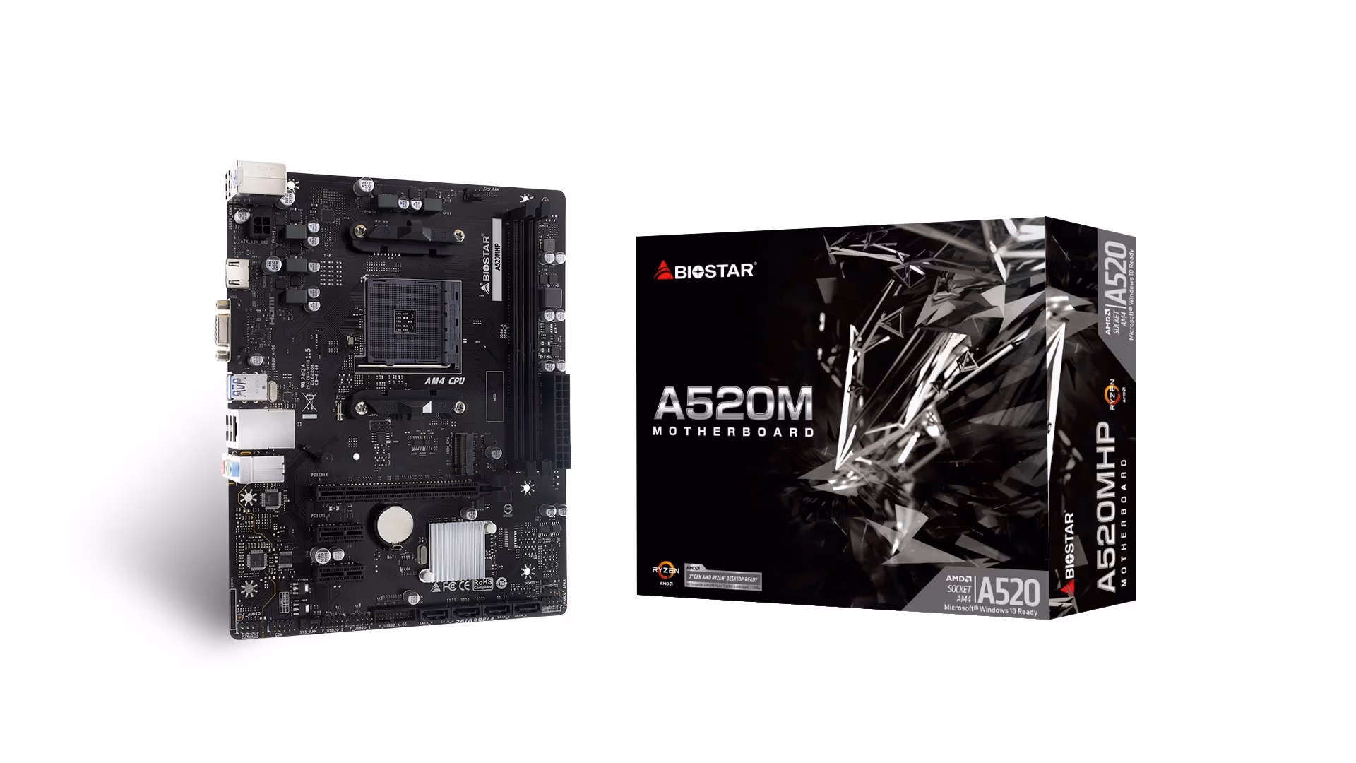 Placa de baza BIOSTAR A520MHP/ AM4 / A520 / DDR4 / mATX 