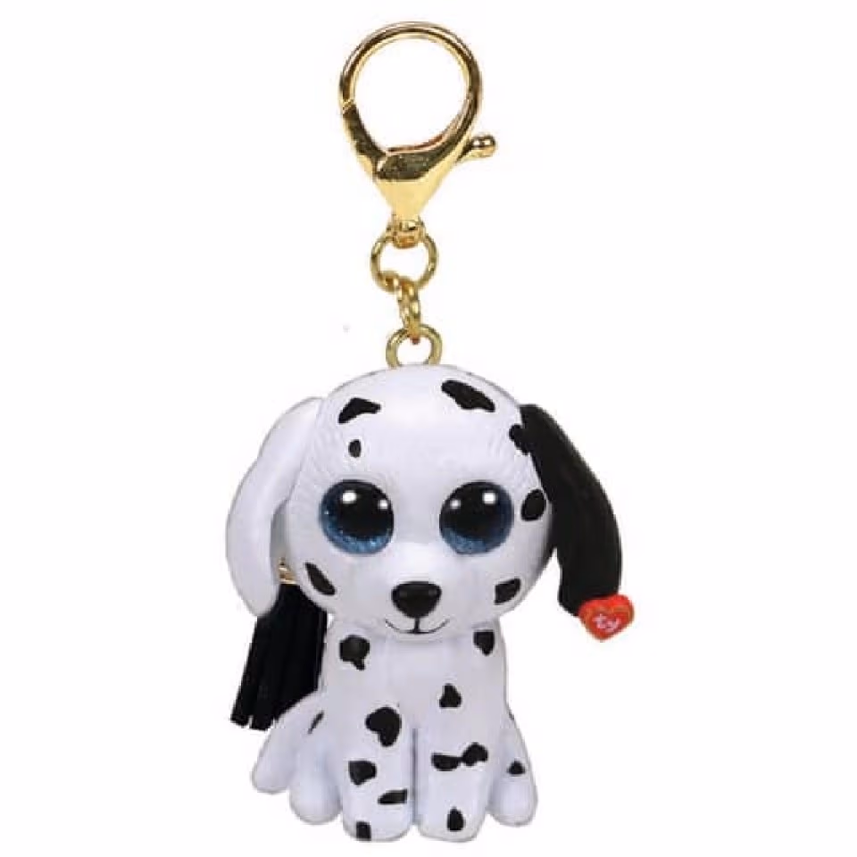 TY TY25069 Bb Fetch - White Dog, 6.5cm