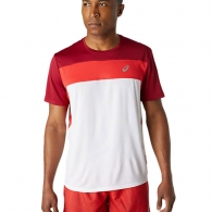 Футболка Asics RACE SS TOP BRILLIANT WHITE/BURGUNDY thumbnav